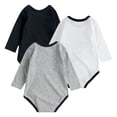 thumbnail image 3 of Baby Nike "Just Do It." 3-Pack Bodysuits Color: Black Grey Size: 6 MONTHS, 3 of 5
