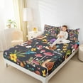 thumbnail image 4 of jejeloiu Wild Fungus Mushroom Full Size Sheets,Cute Rustic Flowers Bed Sheets,Kawaii Snail Sheet Sets For Girls Boys,Ultra Soft Home Decor,4-Piece, 4 of 7