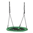 thumbnail image 2 of HOMCOM 39" Kids Saucer Tree Swing Round Outdoor Swing with Straps Attaches to Trees or Existing Swing Kids Fabric Sets Backyard Playground, Green, 2 of 9