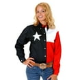 thumbnail image 2 of Roper Western Shirt Womens L/S Texas Flag Navy 03-050-0185-0201 NA, 2 of 2