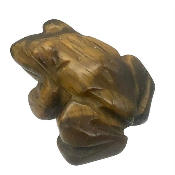 Adorable Tigereye Frog | 22x17x10mm | Golden Brown | 1 Figurine