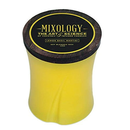 Acadian Candle Co. Infused Cocktail Mixology Candle Jar with Drink Recipe (Lemon Basil