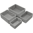 thumbnail image 7 of Sorbus Storage Baskets 4-Piece Set - Stackable Woven Basket Paper Rope Bin Boxes for Makeup, Bathroom, Office Supplies, Bedroom, Closet (Gray), 7 of 7