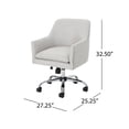 thumbnail image 5 of GDF Studio Morgan Mid Century Modern Fabric Home Office Chair, Beige and Chrome, 5 of 7