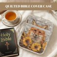 thumbnail image 7 of FOR U DESIGNS Fox Sunflower Pattern Bible Cover Case with Handle Quilted Protective Church Organizer Holder Bag Christian Bible Accessories for Bible Study/Daily Use, 7 of 7