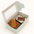 thumbnail image 5 of Bakery Box with Window, Pack of 20 for 2 Brownies, Donuts, Ladoos, Chocolates, Macarons, Size 6.25x3.25x2 inches (Green), 5 of 8
