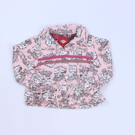 

Pre-owned Oilily Girls Pink | Brown Button Down Long Sleeve size: 18-24 Months (86cms)
