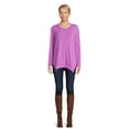 thumbnail image 3 of Time and Tru Women's Hacci Knit Tunic Top with Long Sleeves, Sizes S-XXXL, 3 of 6
