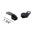 thumbnail image 3 of 1 Yard Black YKK #8 Nylon Coil Chain Zipper Trim, Heavy Weight with 2 Coil Sliders and 2 Aluminum Stops, 3 of 3