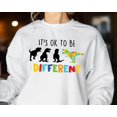 thumbnail image 4 of It's Ok To Be Different Autism Awareness Sweatshirt, Autism Mama, Autism Support, Autism Dinosaur, Autism Awareness Month, Autism Teacher, 4 of 5