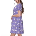 thumbnail image 2 of Naloa Funny goose birds Print Womens Summer A-Line Dress with Pockets,Short Sleeve Dresses,Flowy Beach Swing Dress for Vacation Travel, 2 of 6