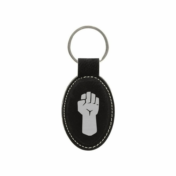 PrecisionNC DND Gifts D&D Fighter Character Class Symbol Engraved Keychain Key Tag Nerdy Gifts Dungeons Dragons (Black)