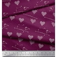 thumbnail image 2 of Soimoi Pink polyester Crepe Fabric Insect & Floral Heart Decor Fabric Printed BTY 52 Inch Wide, 2 of 3