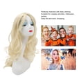 thumbnail image 3 of Long Curly Hair , Large Wave  High Density Easy To Clean Non Fall Off Blond  For Cosplay, 3 of 8