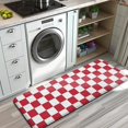 thumbnail image 3 of Red and White Checkered Pattern Kitchen Rug Mat,Kitchen Runner Rugs Non Skid Washable,Decorative Kitchen Floor Mats for Kitchen,Sink,Laundry,17"x47.2", 3 of 7