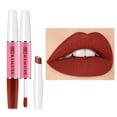 thumbnail image 1 of Brillant à Lèvres Mat 2 en 1, Gloss Longue Tenue Imperméable en Velours, Brillant à Lèvres Hautement Pigmenté, Ne Colle Pas au Verre et Ne Déteint Pas, Rouge à Lèvres Maquillage pour Femmes et Filles (Couleur:11), 1 of 7