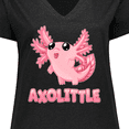 thumbnail image 4 of Inktastic Axolittle- cute baby axolotl Women's Plus Size V-Neck T-Shirt, 4 of 5