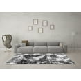 thumbnail image 3 of Ahgly Company Indoor Round Abstract Gray Modern Area Rugs, 3' Round, 3 of 4