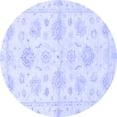 thumbnail image 1 of Ahgly Company Machine Washable Indoor Round Oriental Blue Traditional Area Rugs, 3' Round, 1 of 4