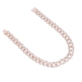 thumbnail image 4 of Collar cubano para hombre Joyería de diamantes de 16 pulgadas Collar de hip hop Cadena de eslabones cubanos de MiamiOro rosa, 4 of 12