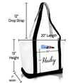 thumbnail image 3 of DALIX Women's Custom Monogrammed Names Premium Embroidered Tote Hand Bag Hailey, 3 of 6
