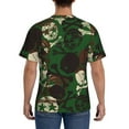 thumbnail image 3 of Vsdgher Camouflage Skull Print Men's Dry Fit Mesh Athletic Shirts Moisture Wicking Tennis T-Shirt Tops, 3 of 9