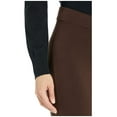 thumbnail image 2 of Hue Women's Wide Waistband Blackout Cotton Leggings, Espresso, Small, 2 of 3
