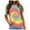 Multicolour, variant on MIXUE Womens Summer Tops Tie Dye Print Round Neck Short Sleeve Loose Casual Shirts For Women Tee Shirts Daily-Wear,Beige,XXXL