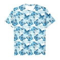 thumbnail image 1 of T-shirts pour Filles Manches Courtes Imprimé Papillons Décontracté Bleu 8-9 Ans, 1 of 4