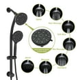 thumbnail image 5 of Multi Function Dual Shower Head- Shower System with 4.7" Rain Showerhead,7-Function Hand Shower,Adjustable Slide Bar,Matte Black,Matte Black Plastic Bath Faucets Freestanding Tub Faucets, 5 of 9
