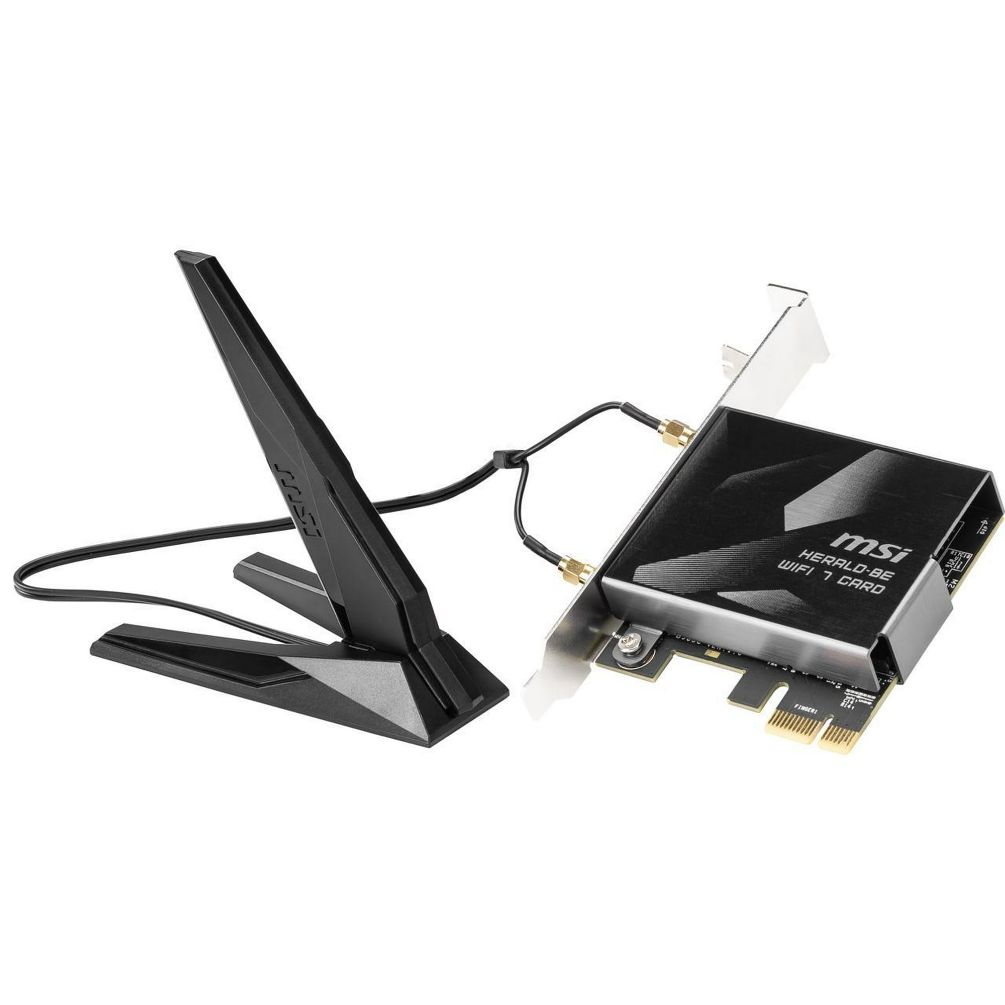 MSI Herald-BE WI-FI 7 MAX (Wi-Fi 7, 802.11BE, Bluetooth 5.4, PCIe, Multi-Link Operation Technology, External Antenna)