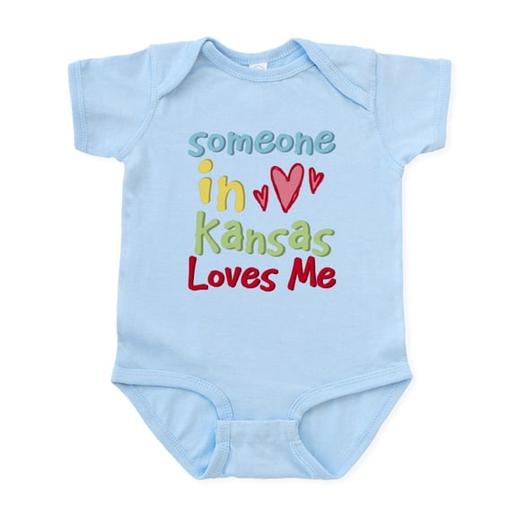 CafePress - Someone In Kansas Loves Me Infant Bodysuit - Baby Light Bodysuit, Size Newborn - 24 Months