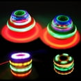 thumbnail image 4 of Children LED Light-up Music Wood-Like Peg-top Hand Spinner Plastic Flash Gyro Toy Gift for Kids, 4 of 8