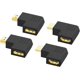 thumbnail image 1 of Paquete de 4 adaptadores HDMI planos ZHAOCHENG adaptador HDMI plano vertical 90 grados macho a hembra, 1 of 5