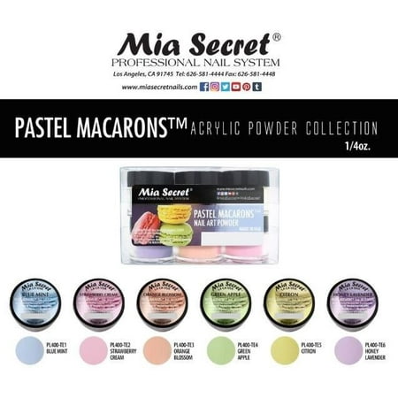 LWS LA Wholesale Store  Mia Secret Nail Art Acrylic Collection Powder 6 Colors Set - CHOOSE YOUR SET (Pastel (Best Nail Art Collection)