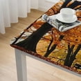 thumbnail image 5 of BANET Green Yellow Fitted Table Cover for Square Tables Fall Autumn Forest Vibrant Trees Print Fitted Rectangular Table Cloth with Elastic Rim,for Tables white, 5 of 8