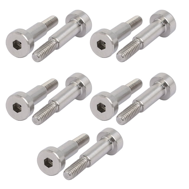 Unique Bargains 10pcs Shoulder Bolt 5mm Shoulder Dia 12mm Shoulder Length M4 Thread