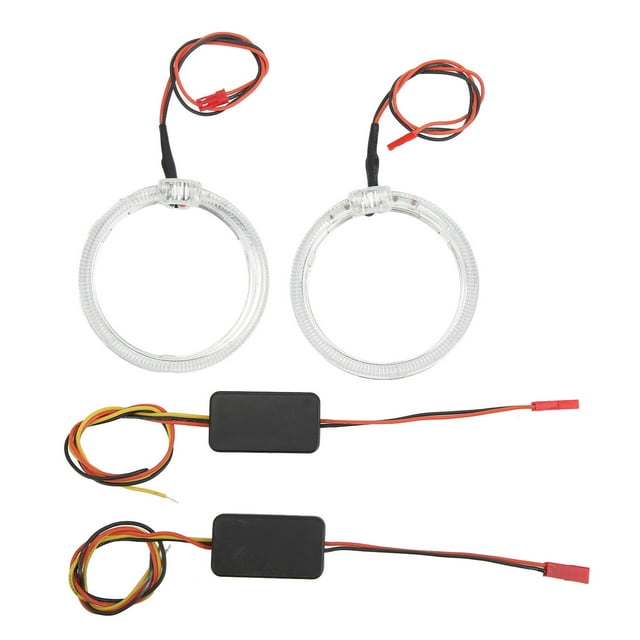DRL Halo Ring Light, Plastic 5W High Brightness Stable Performance LED Light Guide Angel Eyes 80mm Circle Ring For Vehicle White,Red,Green,Blue,Ice Blue,Yellow,Purple