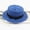 Blue, variant on Ladies Solid Straw Visor Sun Hat for Beach Summer Top Baseball Cap Blue,One Size