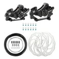 thumbnail image 2 of DYNWAVECA Frein à Disque de Vélo Frein à Disque Mécanique avec Pièces de Rotor Composant de Câble de Frein Système de Frein à Disque pour Sports Extérieurs F R 160 Trou Rond, 2 of 10