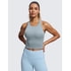 thumbnail image 2 of Top Corto CRZ YOGA Sin Costuras de Cuello Alto en Azul XXS, 2 of 3