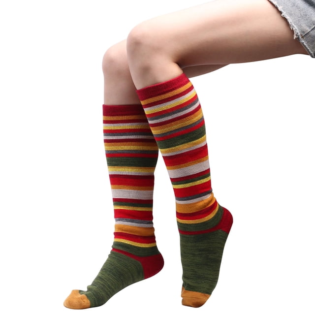 Womens High Boot Socks Extra Long Winter Over Knee Stockings Leg Warmers