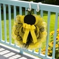 thumbnail image 6 of Cadancy Spring Front Door Wreath Bumble Bee Shaped Garland Large Mesh Wall Hanging Ornament for Easter Home Farmhouse Porch Garden Holiday Party Decoration, 6 of 9