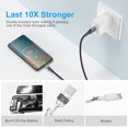 thumbnail image 7 of USB Type C Cable Fast Charging,3pack 6ft Premium Nylon Braided 3A Rapid Charger Quick Cord,Type C to A Cable Compatible for Samsung Galaxy S21 S20 S10 S9 S8 Plus,Note 20 10 9 8, LG V50 V40 G8(Grey), 7 of 7
