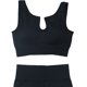 thumbnail image 1 of 2pcs Set Yoga Bra Shorts Nylon Women Crop Top Legging (L U Shape Black) Ndcxsfigh Para Estrenar, 1 of 6