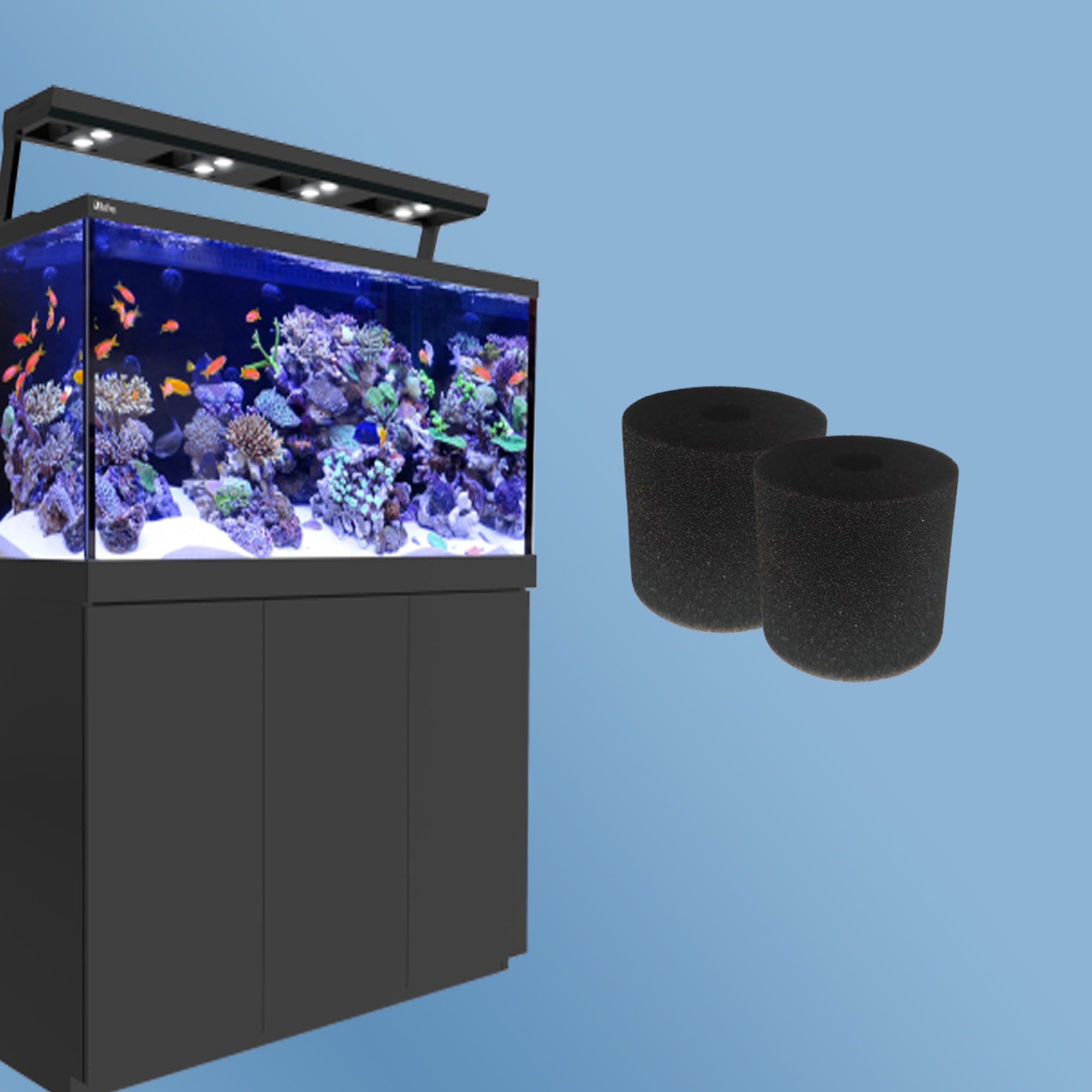 Qzbhct 18 Pcs Aquarium Bio Sponge Foam Filter Pads Compatible with Bio Master 250/350/600 Filtration Systems
