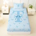 thumbnail image 3 of Erosebridal Girls T Personalized Initial Twin Sheet Sets 3pcs,Teens Kawaii Blue Bowknot Bedding, 3 of 5