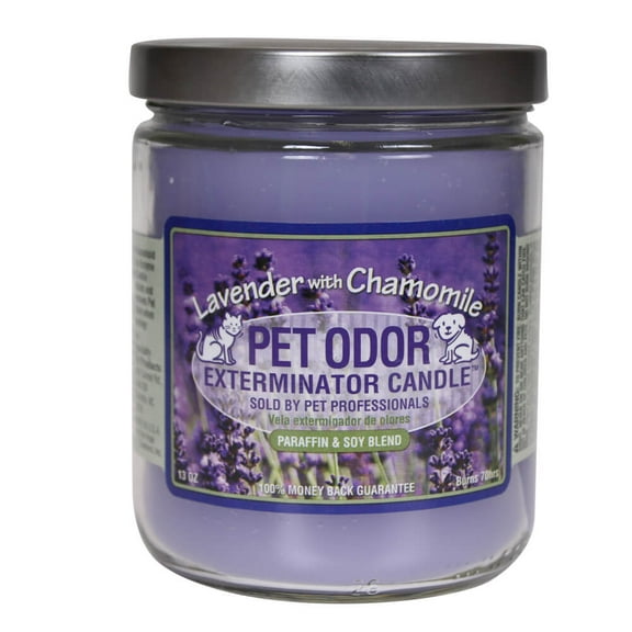 Pet Odor Exterminator Candle, Lavender with Chamomile,13 oz