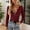 Z002-Red, variant on Womens Sexy Tops Long Sleeve Henley Half Zipper Fitted Low Cut Pullover Shirts 2025 Fall Fashion Trendy Casual Blouses