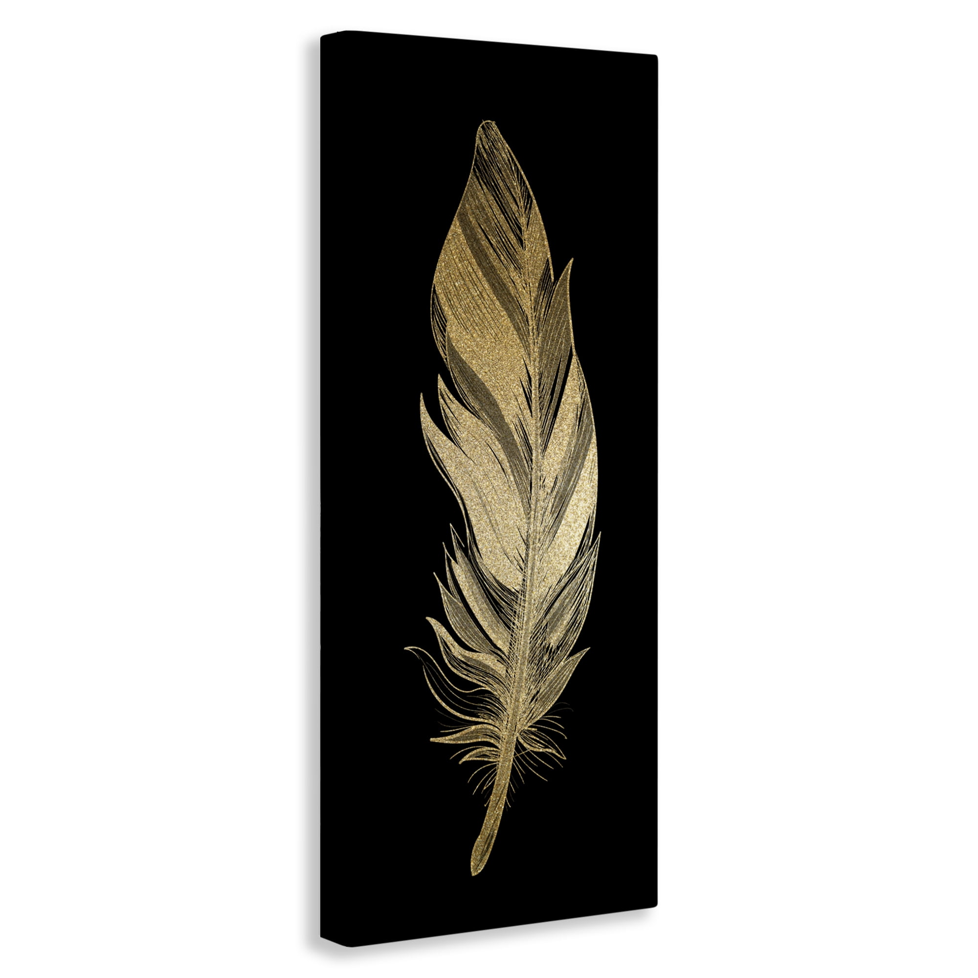 Glam Lined Feather Canvas Wall Art, design by Kim Allen